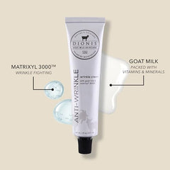 Dionis Matrixyl 3000 formulation close-up highlights peptide-powered firming action.