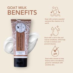 Dionis Youth Boosting Goat Milk Hand Cream texture swatch shows creamy, non-greasy hydration