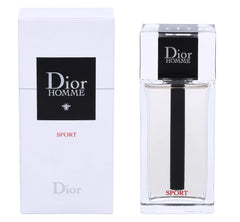 Dior Homme Sport bottle-front shows sleek design for daily confidence.