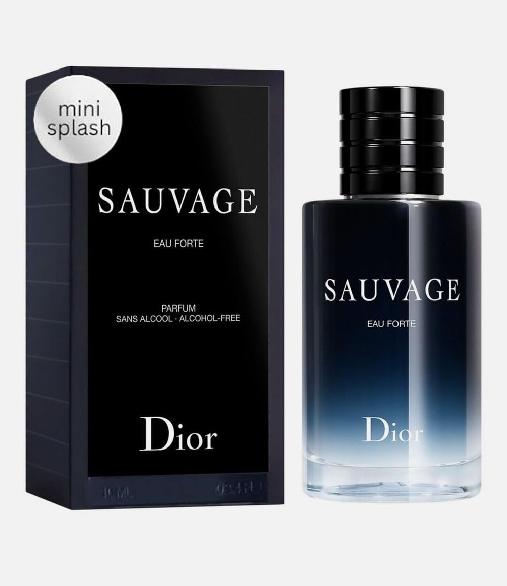 Dior Sauvage Eau Forte Mini Splash bottle for on-the-go sampling and travel