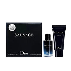 Dior Sauvage mini fragrance gift set for on-the-go grooming.