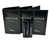 Dior Sauvage sample EDP bottle close-up for on-the-go testing.