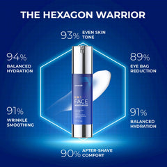 DIPSEVEN fast-absorbing non-greasy texture on clean skin.