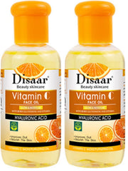 DISAAR Beauty Vitamin C face oil bottle with dropper for brightening and hydration.
