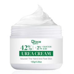 Discoliner 42% Urea Cream bottle showing intense hydration for dry feet.