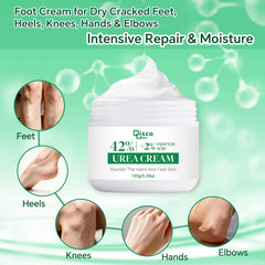 Discoliner foot-care cream application demonstrates quick absorption.