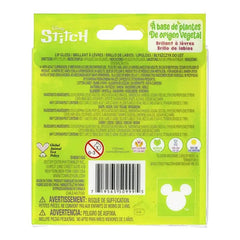 Five fruity shade display on Disney Stitch lip gloss for versatile looks
