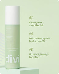 Divi detangling action from mid-lengths to ends for smoother brushing