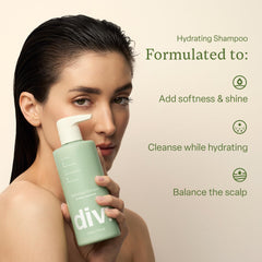 Divi Hydrating Conditioner travel bottle closeup, compact 2 oz packaging for daily nourishment