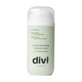 Divi Strand Styling Cream bottle closeup showing instant volume potential.
