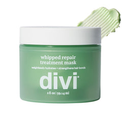 Divi Whipped Repair Mask bottle displays fast 3-minute repair capability.