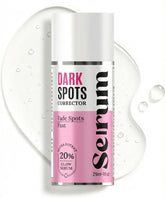 Divine Derriere dark spot serum bottle pump shows fast-absorbing formula for radiant skin.