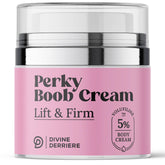 Divine Derriere Perky Body Cream bottle showcases firming hydration for daily use.