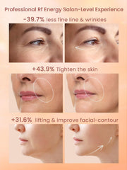 Divmceknyy RF face device three modes for targeted eye, brow, and jawline care.
