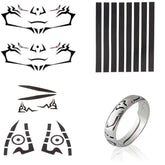 DJMANMENGG Sukuna tattoo stickers for quick cosplay prep and vibrant visuals.