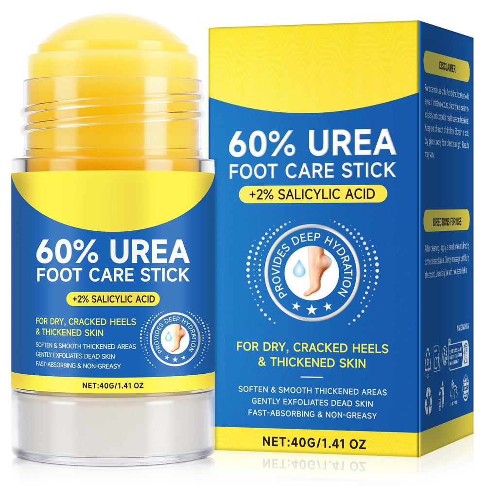 DLOMFVFQ 60% Urea Foot Care Stick glide-on relief for dry cracked heels.