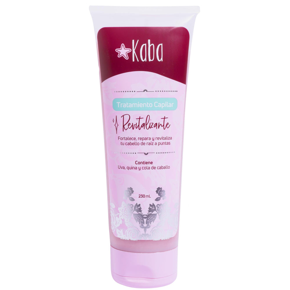D'Luchi Kaba bottle close-up showing the revitalizing formula for thicker hair