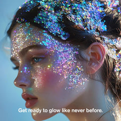 Dmsky chunky glitter white for radiant eye and face accents