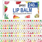 DMSKY lip balm 240-pack offers bulk hydration for daily use.