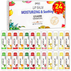 Dmsky Lip Balm Strawberry Pack nourishes lips with vibrant flavor and moisture.