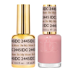 DND DC Be My Muse 2445 gel polish bottle, sheer pink shade for an elegant manicure.