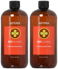 doTERRA On Guard foaming hand wash bottle with gentle cleansing.