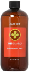 doTERRA On Guard foaming hand wash refill pack highlighting convenient 16 oz supply.