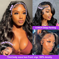 Dochuman 13x6 hd lace-front wig with spacious parting and scalp realism for versatile styling