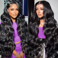 Dochuman 30inch body-wave lace-front wig for daily wear with natural look
