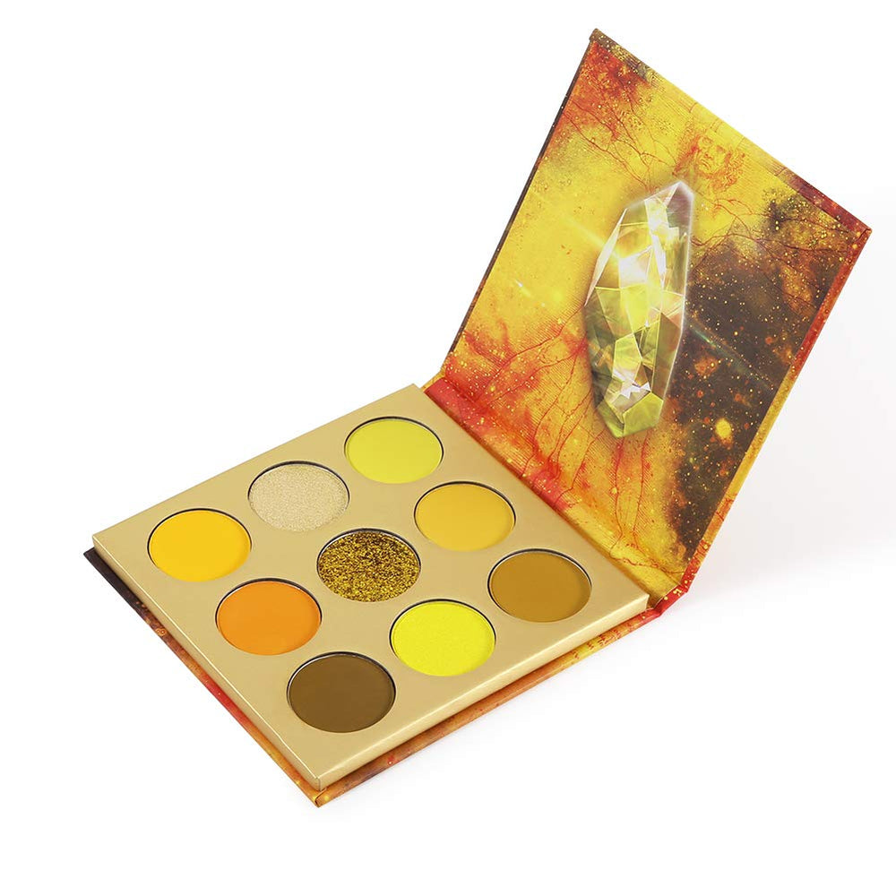 Docolor 9Colors Yellow Gemstone Palette packaging shown for travel-ready makeup