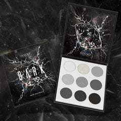 Docolor swatch grid shows mattes and shimmers for versatile smoky eye options.
