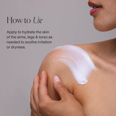 Doctor Rogers Body Cream texture demonstrating non-greasy creamy consistency