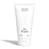 Doctor Rogers Face Wash bottle close-up promoting gentle daily cleansing