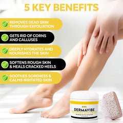 DOCTOR'S INC. Dermavibe cream texture close-up for exfoliation and hydration.