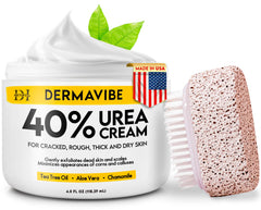 DOCTOR'S INC. Dermavibe foot cream bottle delivering deep hydration for soft feet.