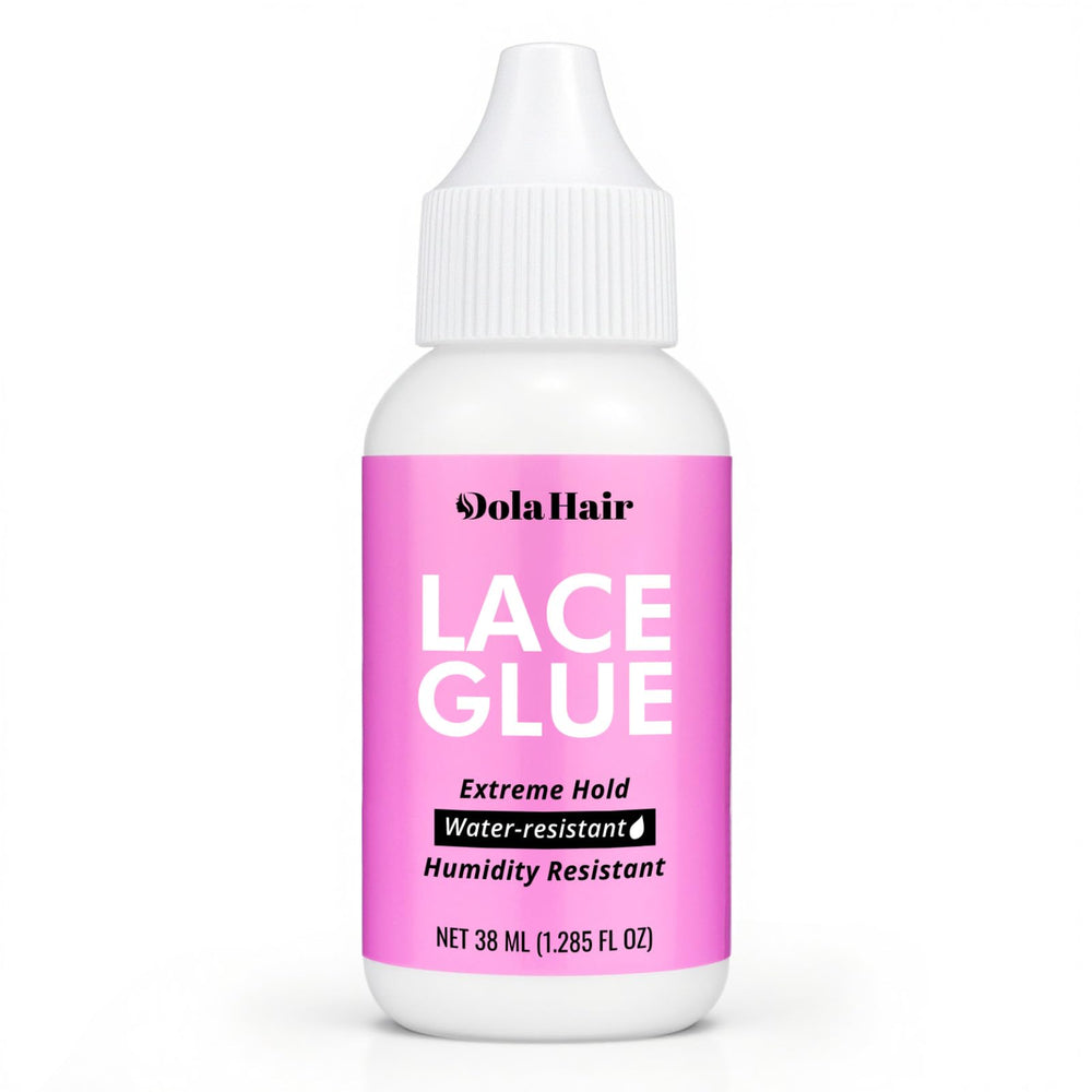 Dolahair Extreme Hold Lace Glue bottle for secure wig adhesion and natural look.