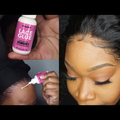 Dolahair lace glue dries clear to vanish visibly for discreet bonds.