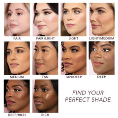 DOLL 10 NO T.C.E. airbrush foundation brush demonstrates buildable coverage and smooth application.