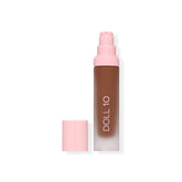 DOLL 10 NO T.C.E bottle with pump showing concentrated, skin-like coverage.