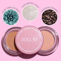 Amber wand applying subtle radiance to brighten under eyes