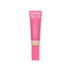 Doll 10 Peptide Bounce cap closeup highlights easy, blendable medium coverage.