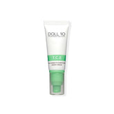 DOLL 10 NO green cream bottle pour showing cooling, hydrating action