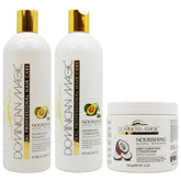 Dominican Magic Nourishing Shampoo bottle shown for hydrated hair