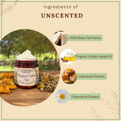 Domoria Organics balm applied to hands and elbows in use