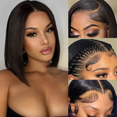 DONXUE Bob wig with 13x4 lace front showing a natural hairline for a seamless look.