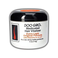 DOO GRO Medicated Hair Vitalizer Extra Light bottle cap shows portability.