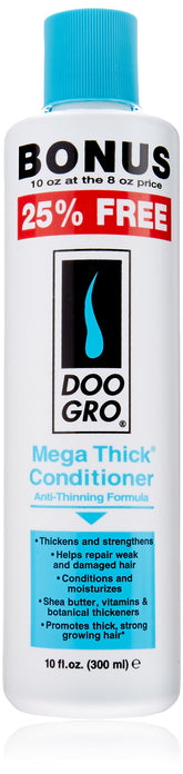 Doo Gro Mega Thick Anti-Thinning Conditioner bottle strengthens and thickens hair.