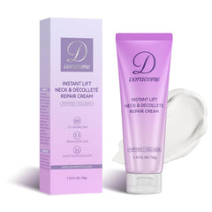 Doracome firming neck cream bottle ready for smooth application.