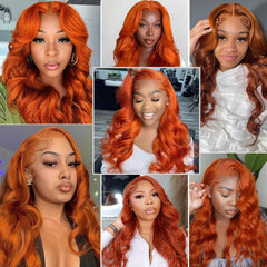 Dorbess Ginger Orange 30 inch lace front wig cap inside showing structure