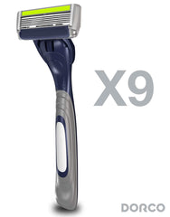 DORCO Pace 6 Plus guard bar stretches skin for a smoother start.